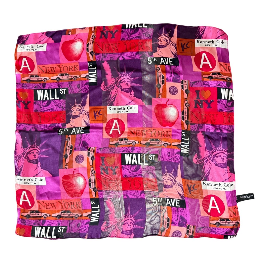 Kenneth Cole New York Big Apple Scarf‎ Pink
